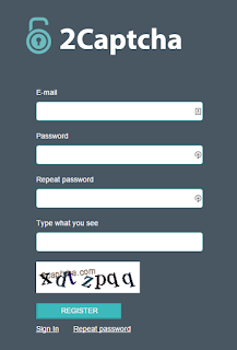 Image of 2Captcha Registration form