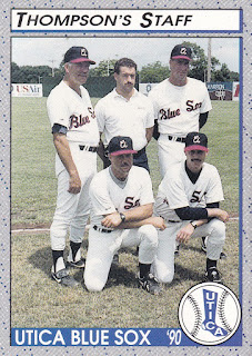 Bill Ballou 1990 Utica Blue Sox coaches card