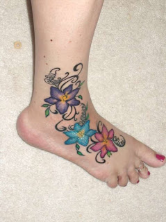Foot Tattoo Designs words