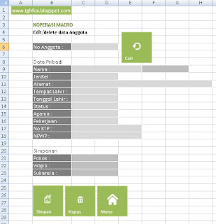 Tghfox: MacroExcel - aplikasi koperasi (part 1) input 