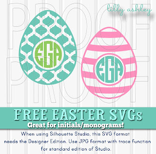 free monogram svgs for Easter