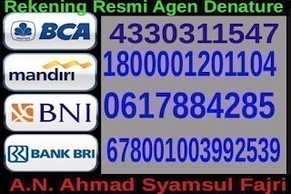 Rekening Obat de nature A.n: Ahmad Syamsul Fajri