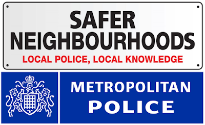 Metropolitan Police "SAfer Neighbourhood" sign