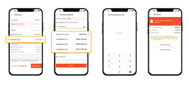 cara bayar guna spaylater