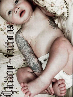 funny tattoo, baby tattoo