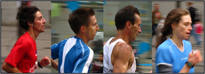 Close on runners in Scotiabank Toronto Waterfront Marathon