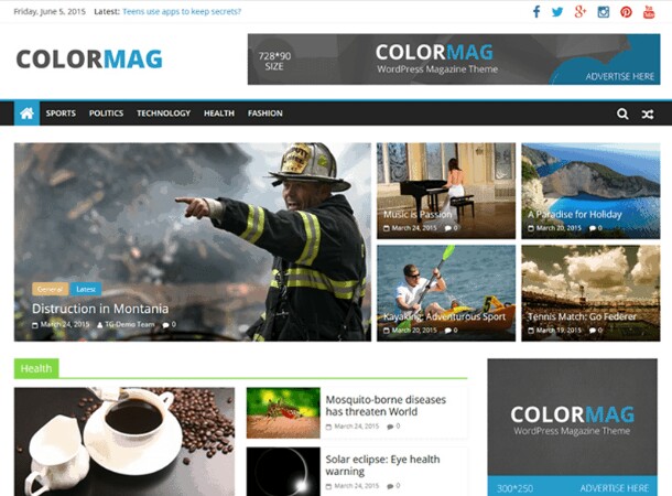ColorMag Theme 