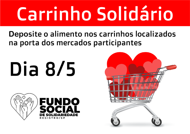 Participe e ajude o Carrinho Solidário em Registro-SP