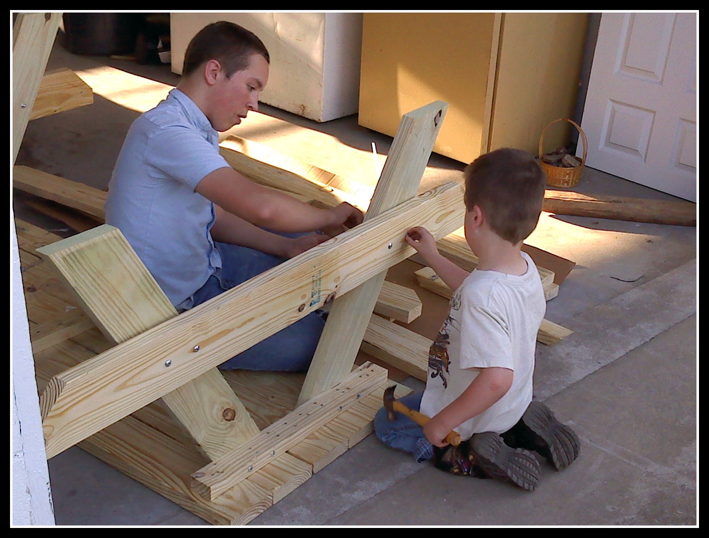 wood picnic table kits