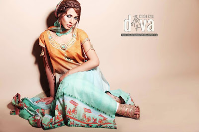Digital Diva Lawn 2012,pakistani lawn,lawn dresses,latest summer dresses,summer lawn prints,dresses of summer