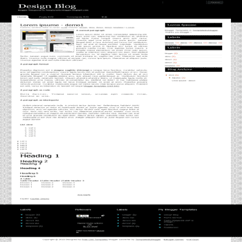 Design Blog free blogger template converted from css template to blogger template with 4 column footer blog