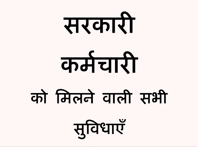 What facilities are available to government employees | सरकारी कर्मचारियों को कौन कौन से सुविधाएँ मिलती हैं