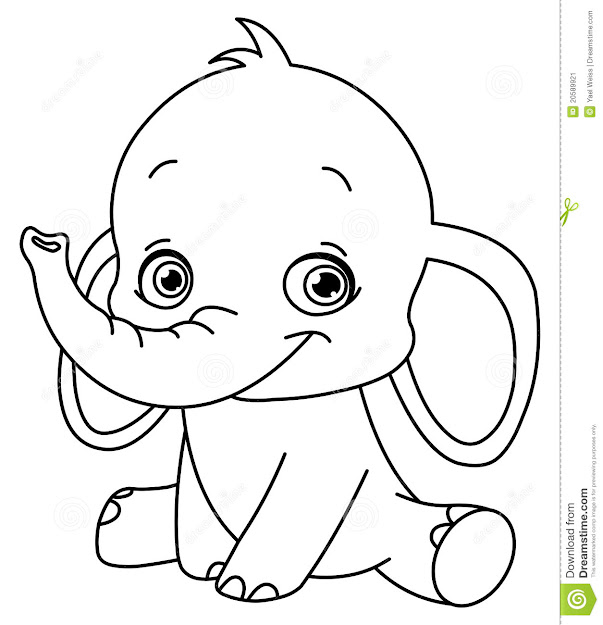 Baby Elephant Coloring Pages To Download And Print For Free