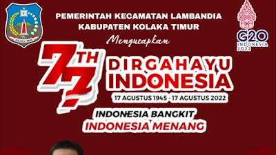 Momentum HUT RI ke-77, Camat Lambandia Berharap Ekonomi Bangkit Rakyat Sejahtera