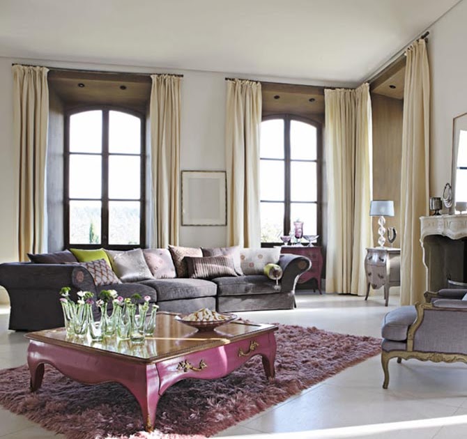 Modern Furniture luxury living  room  curtains  photo 