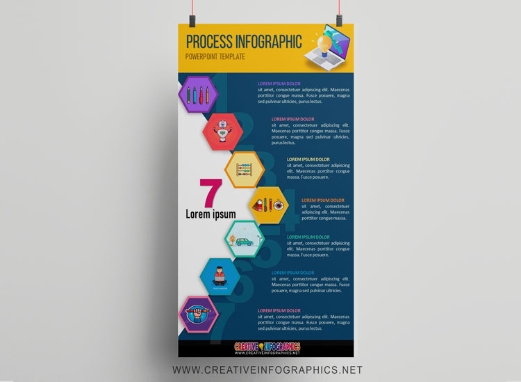 Process infographic template with modern design