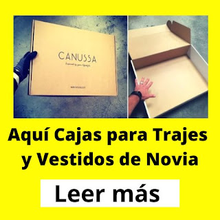 Cajas para Trajes y Vestidos de Novia.