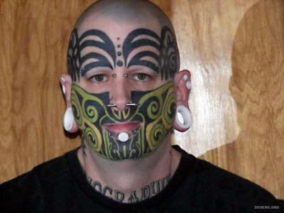 I think tattoos can be very pretty but not on the face