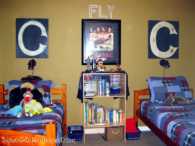 Airplane themed boys room