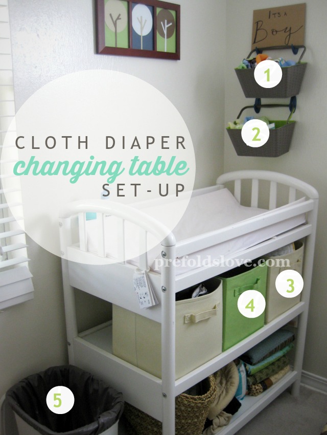 Cloth Diaper Changing Table Set-up