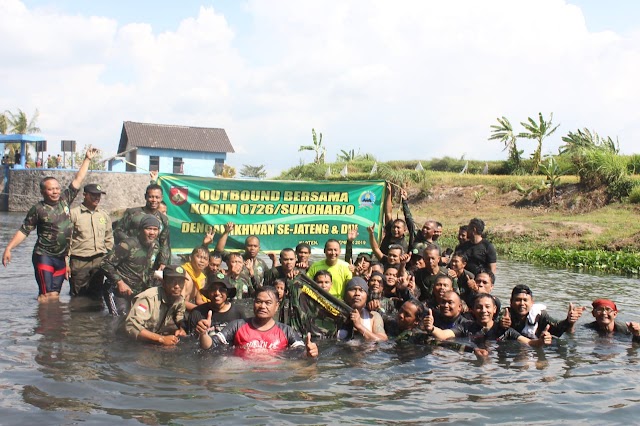 Silaturahmi serta Outbound Bersama Kodim 0726/Sukoharjo dengan Ikhwan Mantan Napiter Se-Jateng dan DIY