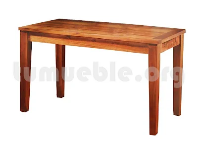 mesa comedor extensible hecho en teca 4085