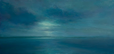 oil painting by artist Colin Barclay of placid evening sea near Newfoundland