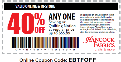 hancock fabrics coupons