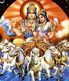 Lord Sun and Devi Sangya