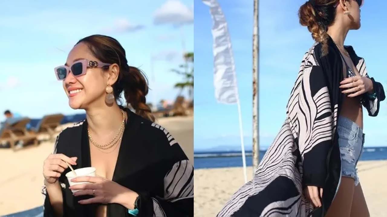 Tampil Seksi Sambil Makan Es Krim di Pantai, Bunga Citra Lestari Banjir Pujian