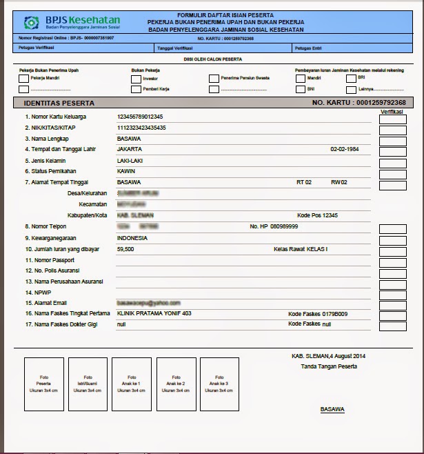 Contoh Formulir Online - Contoh Bu