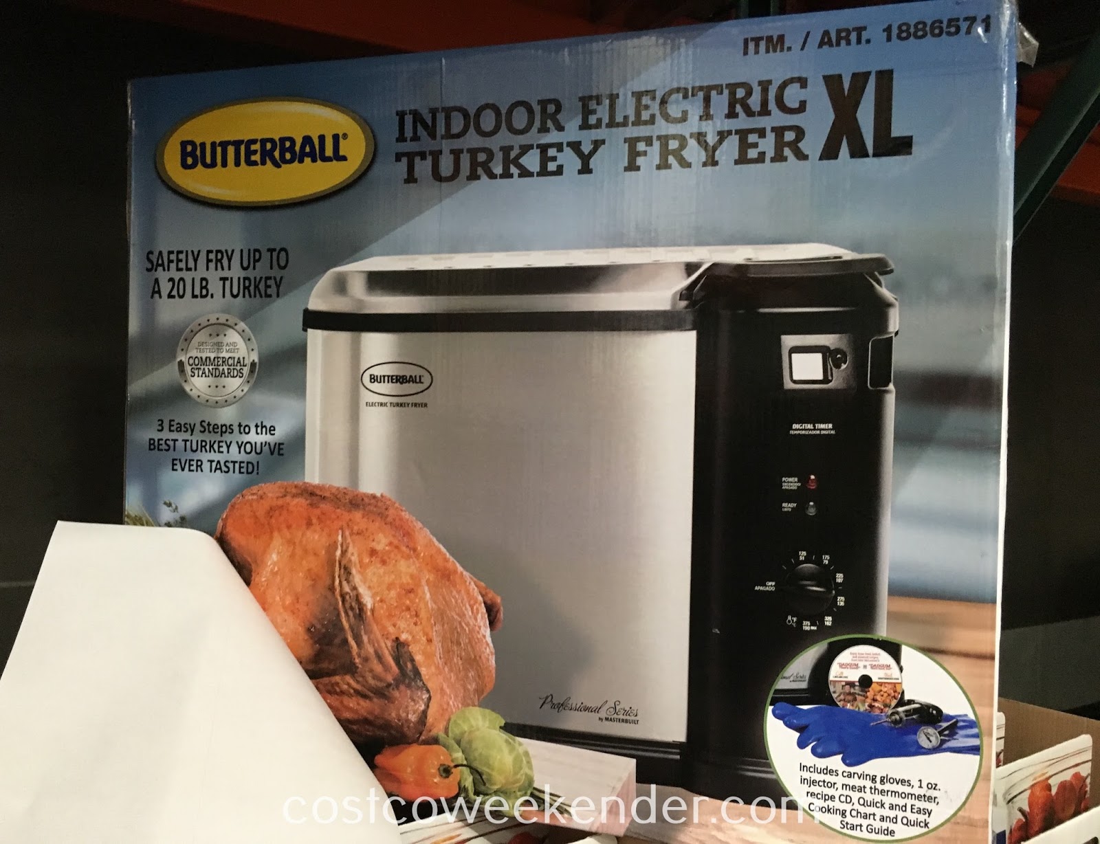 Butterball XL Indoor Electric Turkey Fryer, 20 lb. Capacity with Timer, new  2016 model