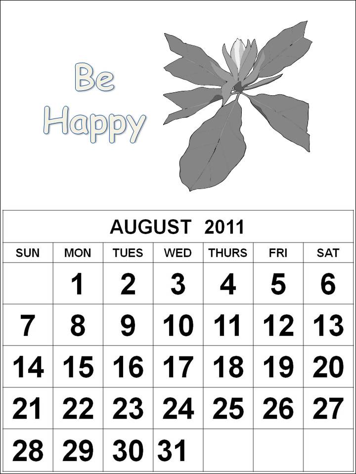 july and august calendar 2011. Calendar 2011 August