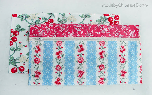 Double Zipper Pouch/Pencil Case Tute by Chris Dodsley @madebyChrissieD.com