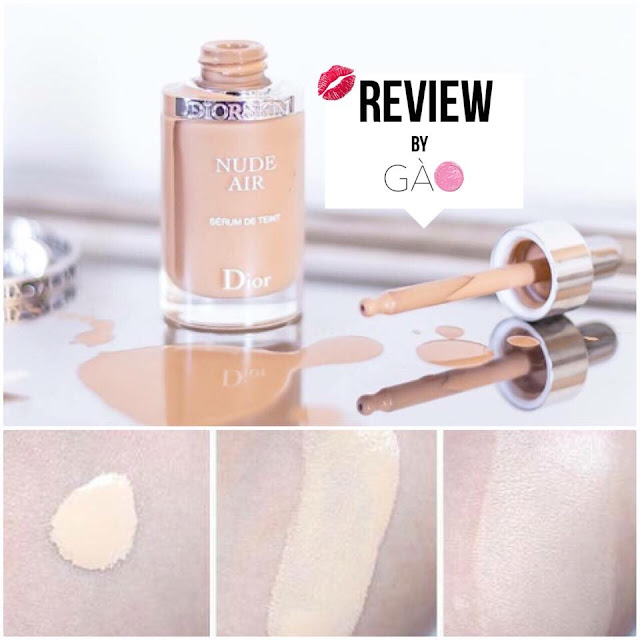 kem nền, dior, diorskin nude air, serum foundation, kem nền mùa hè, gào review mỹ phẩm