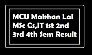 MCU Makhan Lal MSc Cs,IT 1st 2nd 3rd 4th Sem