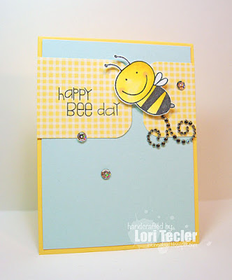 Happy Bee-Day card-designed by Lori Tecler/Inking Aloud-stamps from Paper Smooches