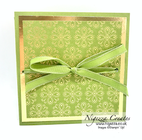 Nigezza Creates with Stampin' Up! Ornate Garden DSP a Book style gift box with decorative inside