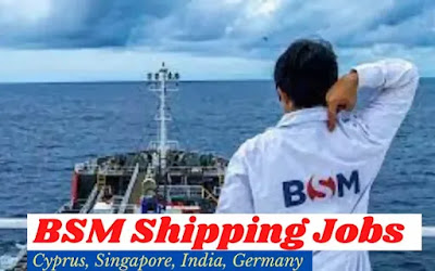 BSM Shipping Job Vacancies Germany, Singapore, Cyprus, India