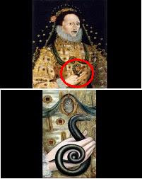 Batavia Ular Misterius Muncul di Lukisan  Ratu Elizabeth 