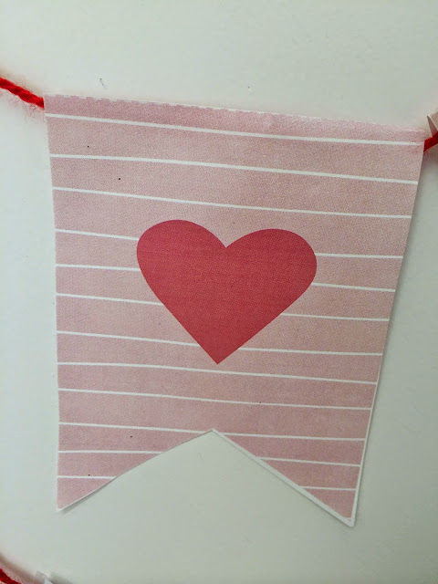 Banderines DIY corazón rojo