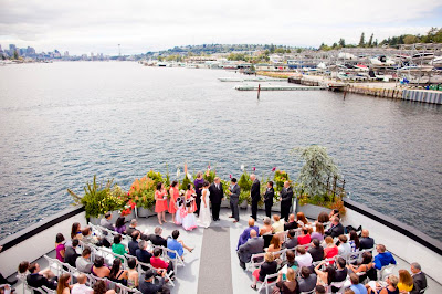 Overview of Todd and Elan's wedding at the Skansonia Ferry - Patricia Stimac, Seattle Wedding Officiant