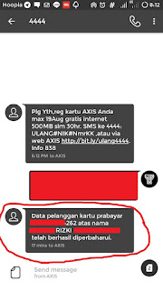 Cara Mendapatkan Kuota 500MB Gratis Untuk Kartu Axis