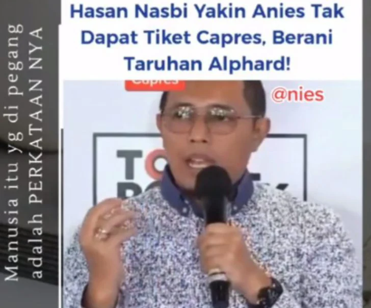 Berani Taruhan Alphard Anies Tak Akan Kantongi Tiket Capres, Hasan Nasbi Ditagih Warganet