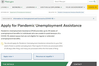 Pandemic Unemployment Assistance (PUA) beginning at 8:30 AM today (4/20/20)