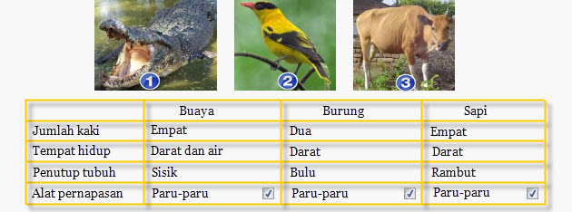 Soal Manfaat Tumbuhan dan Hewan  Serta Pengelompokan 