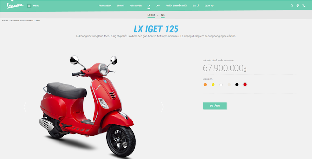 Bảng giá xe máy Piaggio 01255666688