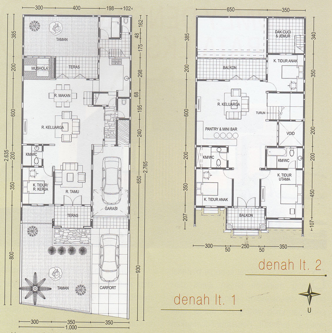  Rumah  Tingkat  Dinamika Garis Pembentuk Proporsi Rumah  