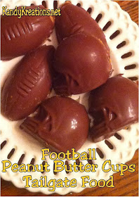 Football Peanut Butter Cups Tailgate Food by Kandy Kreations