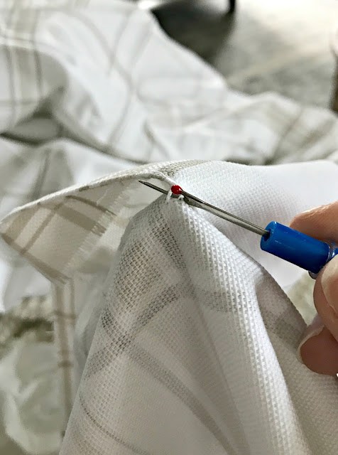 Seam ripper for making drapes longer